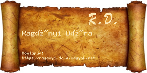 Ragányi Dóra névjegykártya